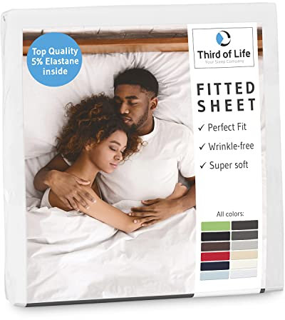 Premium Spannbettlaken 90x200 cm I Aus natürlicher und weicher Baumwolle I Das atmungsaktive Bettlaken BENE ist fussel- & faltenfrei I Designed in Germany I Jersey Bettbezug I 20 cm Höhe, 90x200cm