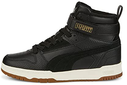 PUMA Unisex Kinder Rbd Game WTR Jr Sneaker, Puma Black Puma Black Puma Team Gold, 35.5 EU