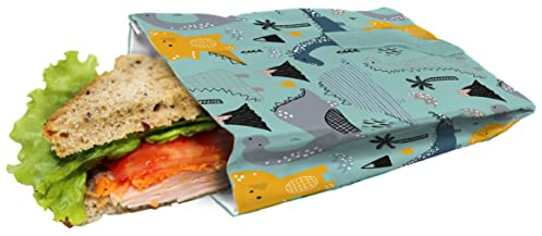 Nerthus FIH 884 sac sandwich réutilisable dinosaures écologique idéal pour l école