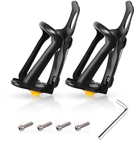 Fahrrad-Wasserflaschenhalter, 2er-Pack Mountainbike-Flaschenhalter, einfache Installation, Fahrrad-Getränkehalter für Radfahren, passend für jedes Fahrrad (schwarz)