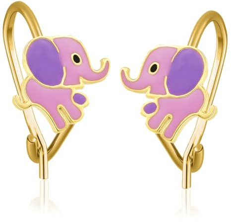 Orecchini a Campanella in Argento Elefantino - Colore Oro Giallo