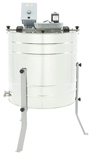 LYSON 4-Waben Honigschleuder Diagonalschleuder Ø600 mit elektrischem Antrieb Honeyextractor Tangentialschleuder für 4 Rähmchen Universal Edelstahl Imkerei Bienenzüchter Zubehör MINIMA LINE