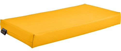 pader medi.tech Orthopädisches Entlastungskissen, Positurkissen 50x25x5cm I Bandscheibenkissen, Stufenkissen, Lagerungskissen für Beine mit festem Schaumkern (06 Safran)