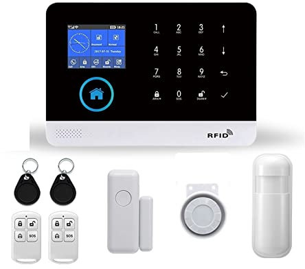 Sistema de alarma de seguridad DIY Alarma for el hogar inalámbrica WIFI 4G sistema de alarma de seguridad for el hogar for la aplicación Tuya con Sensor de movimiento for mascotas Detector de humo Gas