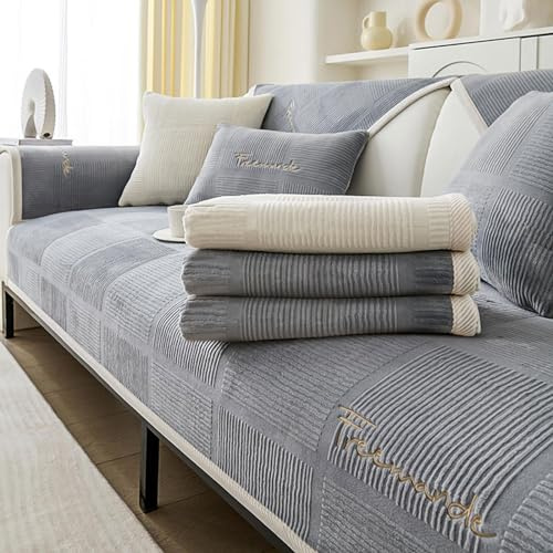 kogxscej Sofa Überzug Sofaschoner Sofabezug 3 Sitzer, Sofabezug l Form Sofa Cover Überwurf Universal Couch überzug, Ecksofa für L Form Erfordert Zwei Couchbezug