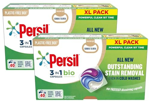 Persil Capsule di lavaggio 3 in 1, Bio, 40 lavaggi