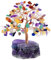 Vegena 7 Chakra Crystal Tree, Crystal Tree with Gemstones Base, Natural Healing Crystal Feng Shui Gemstone Tumbled Stones Money Tree, Ornaments for Home Decor Wealth Good Luck(12cm H)