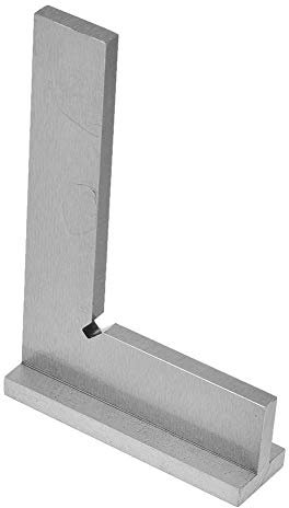 Risegun Hand Measuring Tool Stainless Steel Angle Ruler with Seat, 90 Degree Engineer Square, High Accuracy, 200x130mm