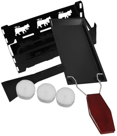 Yardenfun Plancha De Mesa Para Raclette Raclette De Queso Calentador De Queso Mango De Madera Antiadherente