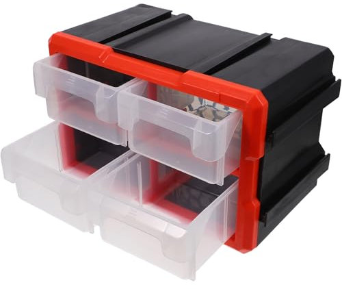 Angoily Organizer Per Parti Viti Scatola Portatile Per Attrezzi Contenitore Multiuso Per Bulloni Viti Compatta Leggera Per Garage Laboratori