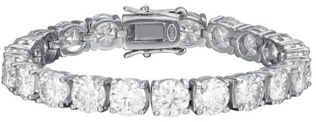 LOEXZAH Moissanit-Tennisarmband für Damen, 1-2 Karat, Grün, 18 Karat Weißgold, Diamant-Tennisarmband, 925er Sterlingsilber, Moissanit-Tennisarmband, Labor-Diamant-Armband, 2carat, Stein, Moissanit