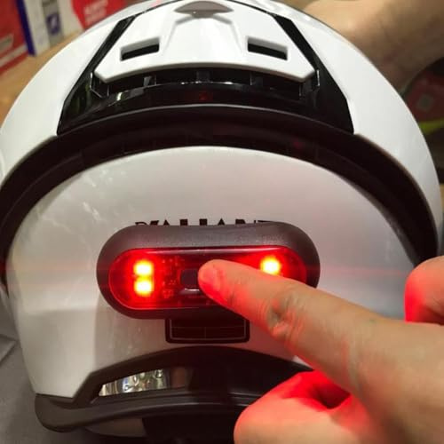 Riloer Luz LED para casco de bicicleta, luz LED delantera y trasera para casco de bicicleta, recargable por USB, impermeable, con 3 modos de iluminación para Ciclismo, Carrera, Senderismo, Nocturna