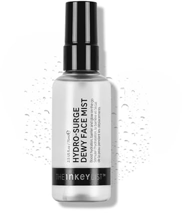 The INKEY List Hydro-Surge Dewy Face Mist 2.6 fl oz, Hydration Boosting Spray, Fragrance-Free & Alcohol-Free, Gentle Formula for Sensitive Skin, On-The-Go Application, Vegan Friendly