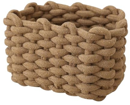 Panier de rangement en corde de coton, paniers de rangement pour étagères, panier tissé – Paniers en corde enroulée, boîte de rangement pour vêtements, boîte de rangement pour la maison, le bureau, le