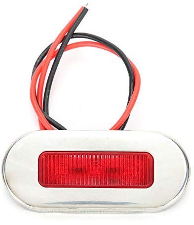 Acouto 12V Stainless Steel Marine LED Light Navigation Indicator for Boat YachtGreen weather. Influence o LightLED IndicatorMarine LightYacht LED LampWaterproof Boat Lamp (Red)
