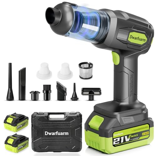 Dwarfuarm Car Vacuum Portable Cordless, 30000Pa-150000RPM High Power Dust Buster, 4-in-1 Handheld Vacuum Cleaners for Home, Car, Pet Hair, Keyboard