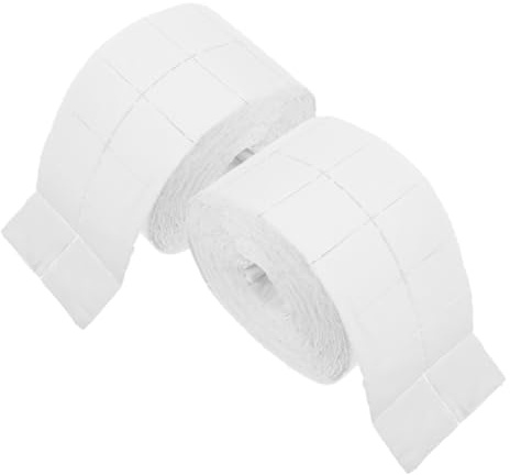 LALADEFIEE Lingettes Dissolvantes pour Ongles en Papier Toilette Blanc, 2 Rouleaux 500 Pièces, Douces pour Peau et Ongles, Pratiques pour Voyage et Utilisation Extérieure