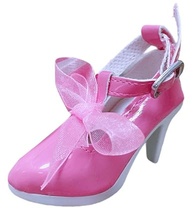Amagogo 24-Zoll-Actionfigurenschuhe, Miniatur-Puppenschuhe, Bequeme handgefertigte, stylische PU-Puppensandalen zum Anziehen für Damenfiguren, Fotorequisiten, Rosa
