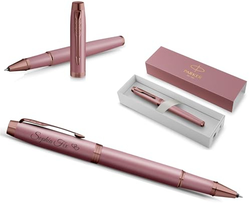 PARKER IM Tintenroller „The Finishing Touch Collection“ mit persönlicher Gravur – personalisiertes Schreibgerät als stilvolles Geschenk (Mauve)