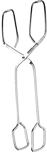 Fackelmann Greifzange BBQ, Küchenzange aus Edelstahl, klassische Grillzange (Farbe: Silber), Menge: 1 Stück