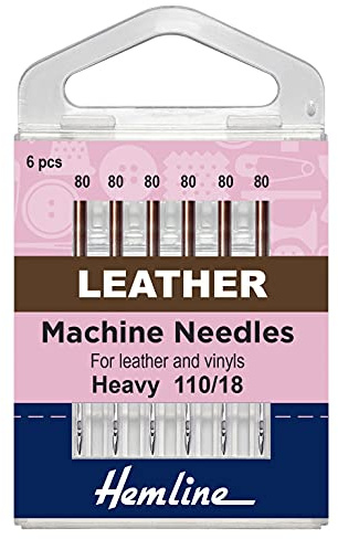 Hemline Nähmaschinennadeln Ledernadeln 110/18 (stark). Packung zu 5 Stück