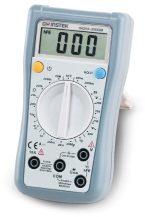 GW Instek GDM-350B - Multimetro digitale tascabile con display LCD, 3 cifre e mezzo, voltaggio AC 200V/250V