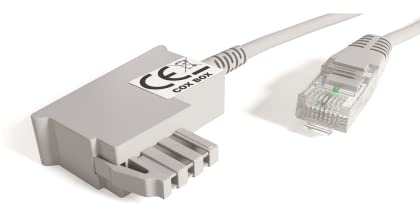 COXBOX Câble DSL Fritzbox, Speedport, Easybox - Câble TAE RJ45 gris - Câble routeur Wi-Fi VDSL ADSL avec paire torsadée pour une connexion fiable