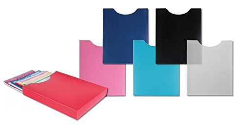 Stylex 6 Stück Heftboxen Hochformat DIN A4 aus PP, farbig Sortiert - 6