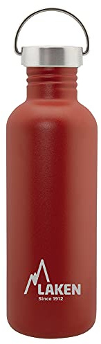laken Bot. ac. inox Basic 1L S/S tapón - Rojo