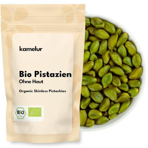 100g de pistaches vertes BIO sans coque ni peau - Pistaches naturelles, décortiquées et non salées