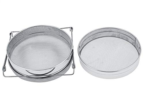 MAGT Honigsieb Doppelsieb, 2 Stück Edelstahl Honigfilter Netz Silber Honigfilter Maschensieb Imkereiausrüstung Imkerei Werkzeuge