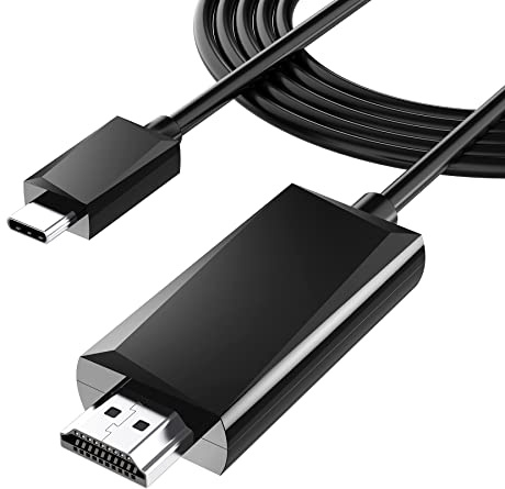 Cable USB C a HDMI [2M/6.6FT], 4K@60Hz Tipo C HDMI Cavo Thunderbolt 3 Compatible con iPad Pro 2018, MacBook Prp, MacBook Air, iMac, dell XPS, Samsung S9/S8/Note 9/S8 Plus, Huawei P30/Mate30