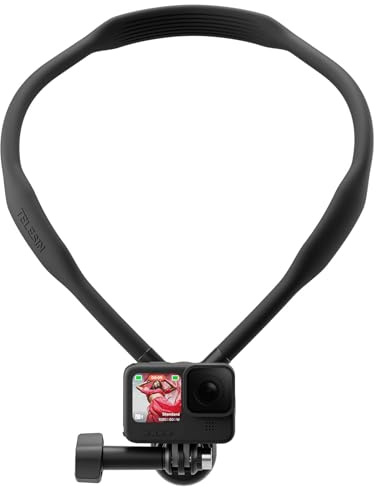 TELESIN SE Flexibler Nackenhalter für GoPro/DJI/Insta360, Multi-Winkel-POV | Hals/Brust-POV, flexibler Hals & Multi-Winkel, freihändiges Vlogging
