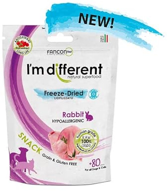 I'm different, gefriergetrocknete Monoprotein Kaninchen Snack