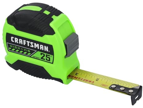 CRAFTSMAN CMHT38225LW - Nastro di misurazione ad alta visibilità, 7,6 m, colore: Nero e Verde