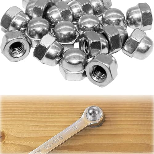 YIZWINS 50 dadi ciechi esagonali in acciaio inox A2 V2A, M5