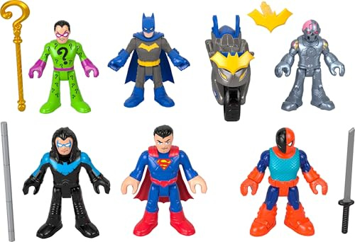 Fisher-Price Imaginext DC Super Friends Batman Spielzeuge Deluxe Figurenset 12-teiliges Spielset für Kindergartenkinder Rollenspiel ab 3 Jahren, HXF94, [Mehrfarbig]