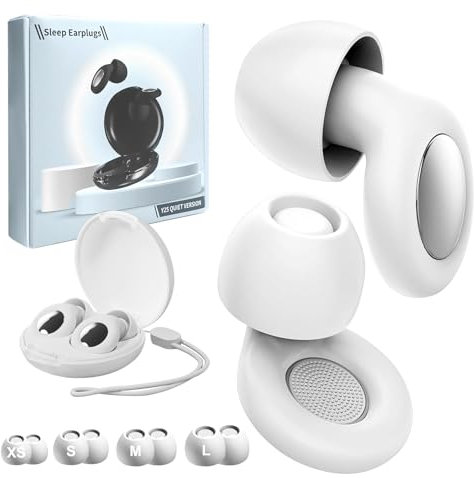 Bouchons d'Oreilles Anti-Bruit 30dB en Silicone Réutilisables - Protection Auditive pour Dormir, Concerts et Voyages - XS/S/M/L