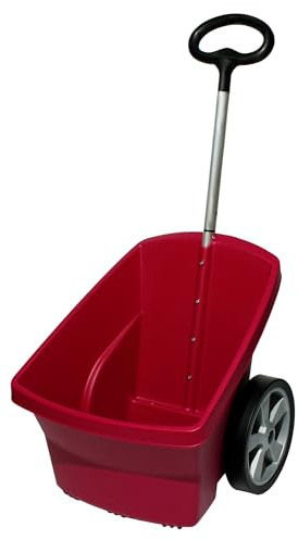 ScarMaxx - Carriola 2 ruote - Carrello da giardino in plastica - Carrello da giardino per il trasporto di foglie, rifiuti - Capacità di carico fino a 50 kg, capacità 67 L - Viola