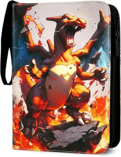 Sammelalbum für Pokemon Karten,50 Seiten 900 Taschen Sammelkarten Album,PU Tragbar Tragbarer wasserdichter Kartenhalter Card Collection Sammelheft, Geschenk für Kinder