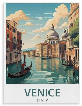 BEAYODKP nach Zahlen für Erwachsene,Venedig Italien,DIY Ölgemälde Kits Malen nach Zahlen Zeichnen auf Leinwand Kunst Wohnkultur Geschenke(30x40cm-O48