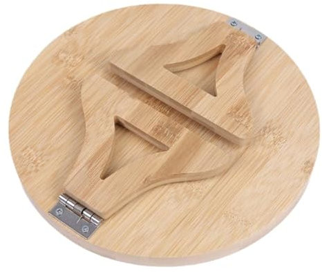 Mafagwre Bambus/Holz Tabletttisch Mit Armlehnen Für Sofas, Zum Anklipsen, Runder Tisch, Tragbarer Tisch, Faltbares Couchtablett Für Telefon, Pad, Getränke Und Essen Aus Holz (Bambus)