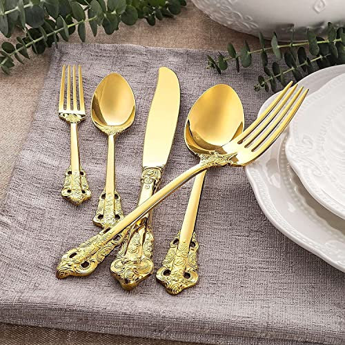 SaryEdge Besteckset, Besteckset für 12 Personen, 60-teilig. Hochglanzpoliertes Besteckset, luxuriöse Bestecksets, Elegantes Tischbesteck für Zuhause/wichtige Abendessen (60-teilig)