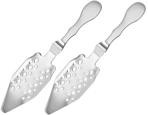 PHENOFICE 2piezas Cuchara De Absenta Para Azúcar Cubos Gotero De Absenta Delicado Accesorio De Bar Para Preparar Bebidas Casa