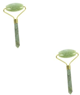 Ipetboom 2stücke Anti-aging Gesichtsroller Aus Jade Skin Care Tool Zur Reduzierung Von Schwellungen Und Rötungen Für Entspannende Gesichtsmassagen Und Hautpflege Für Unterwegs