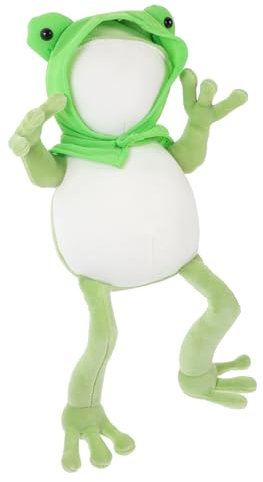 CIYODO Plüschfrosch Stofftier 45cm Weiches Kuscheltier Frosch mit Cartoon Motiv Schlaf und Wohnzimmerschmuck für Kinder und Freunde