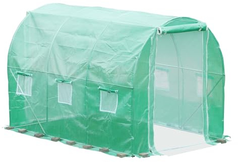 Aoodor 3x2x2m Greenhouse Replacement Cover, Large Walk in Tunnel Outdoor Plant Gardening Greenhouse Spare Parts Cover (Frame NOT Included)