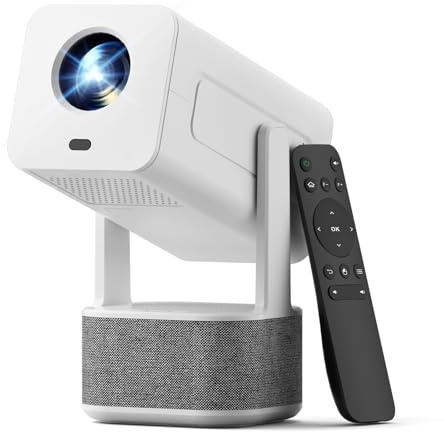 [26000L & Stereo Speaker] Mini Beamer mit Android 13, Unterstützt 4K 1080P Projektor Tragbarer, Auto Focus & Keystone, WiFi 6 Bluetooth, 180° Dreh