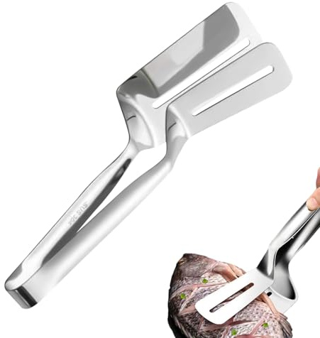 Fish Fry Spatula, Toast Salad Tong, Multifunctional Gripper Tool, Anti-Scald Handle Design, Heat-Resistant Food Shovel, Ideal for Cooking Fish Steak Barbecue Grilling Tasks