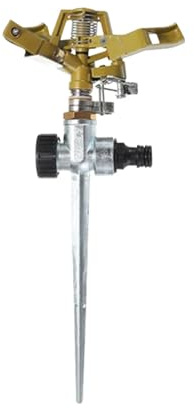 1 arroseur de Jardin en métal, buse d'arrosage rotative réglable à 360 degrés, pulvérisateur à Impulsion for l'irrigation